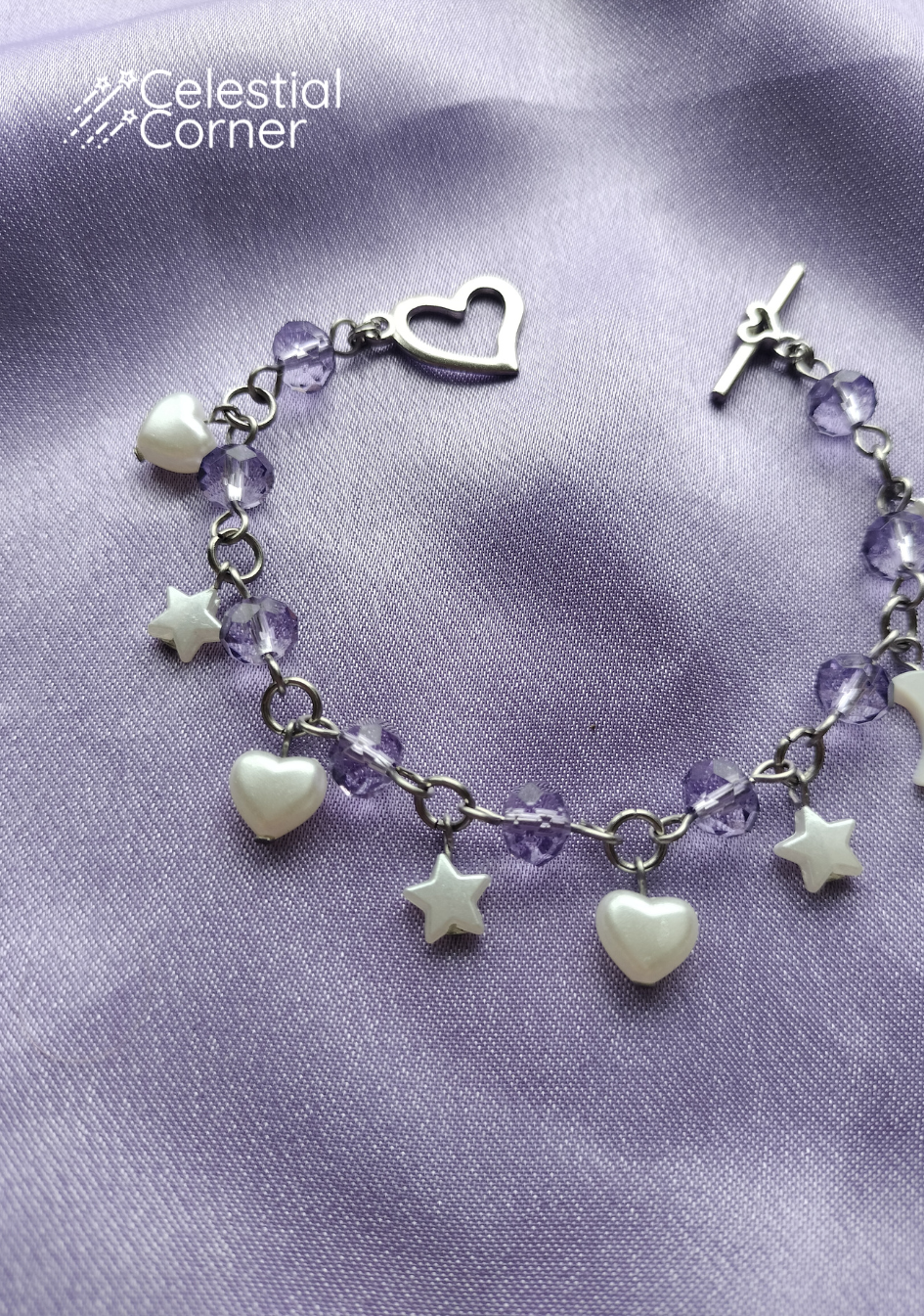 Celestial Purple Charm Bracelet