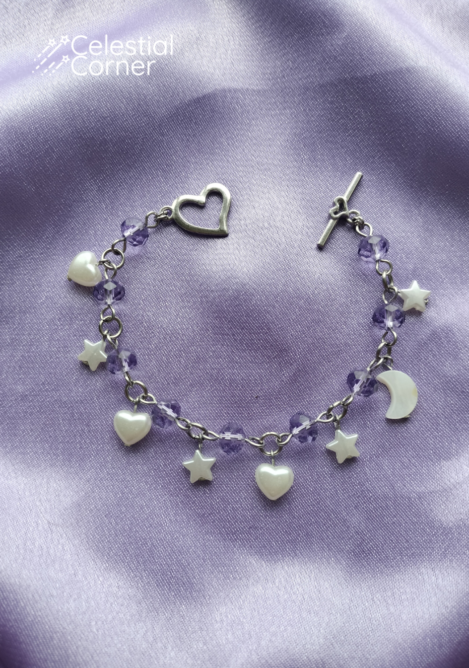 Celestial Purple Charm Bracelet