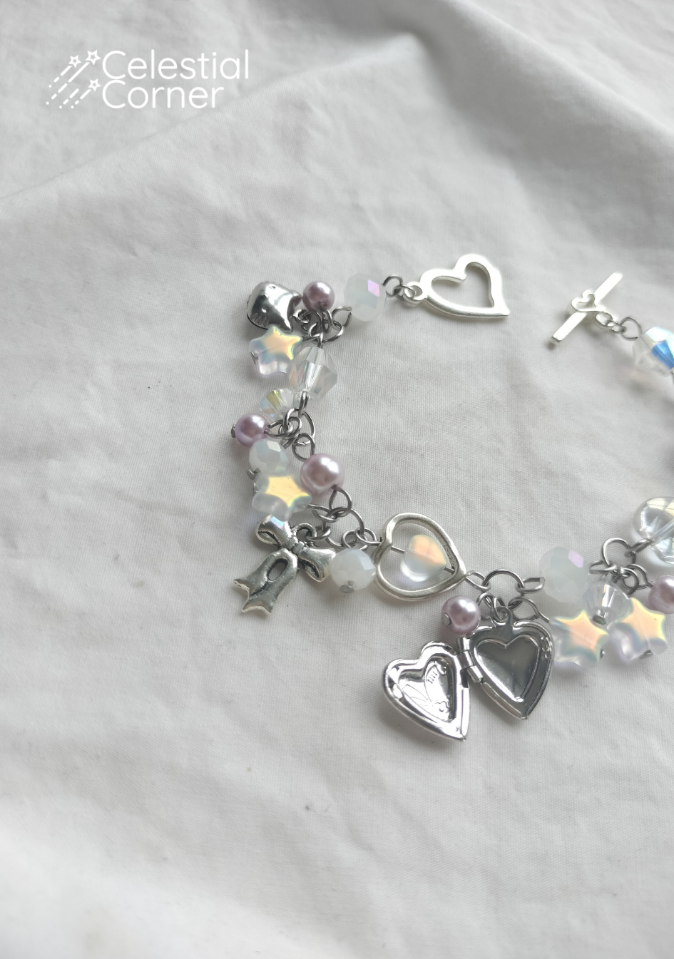 Iridescent Pink Fairytale Locket Bracelet