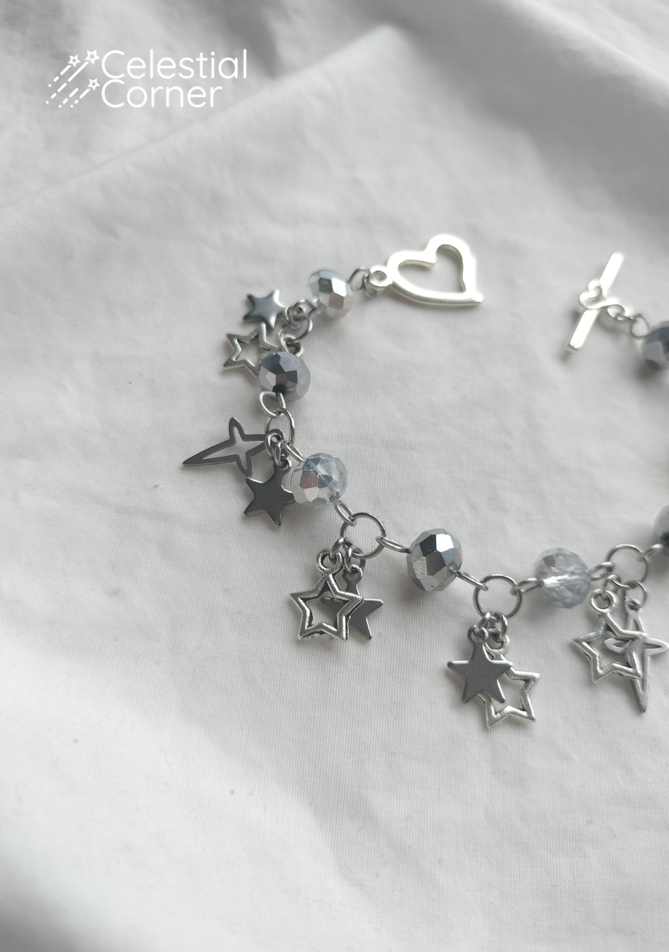 Silver Sparkle Star Clutter Bracelet