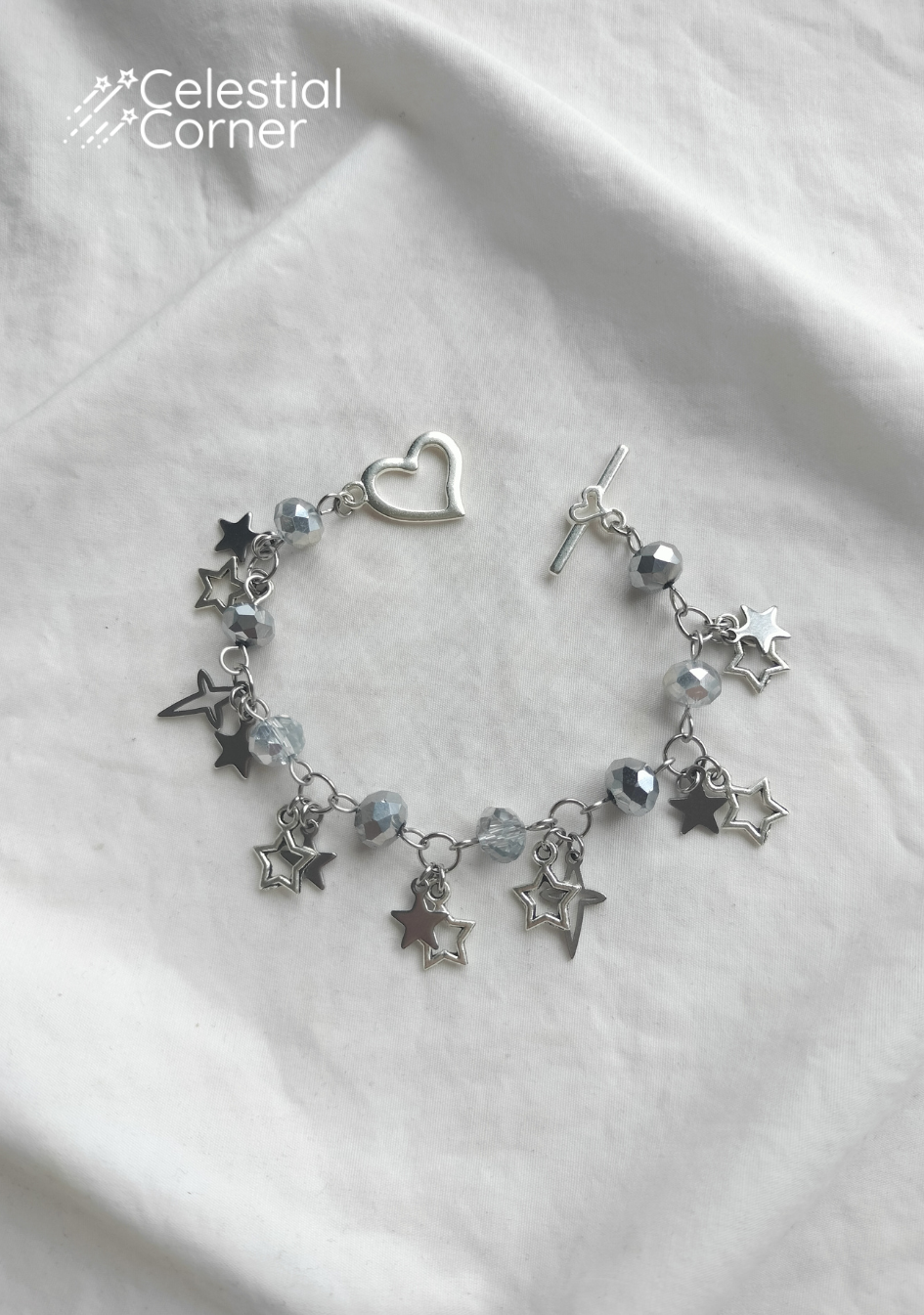 Silver Sparkle Star Clutter Bracelet