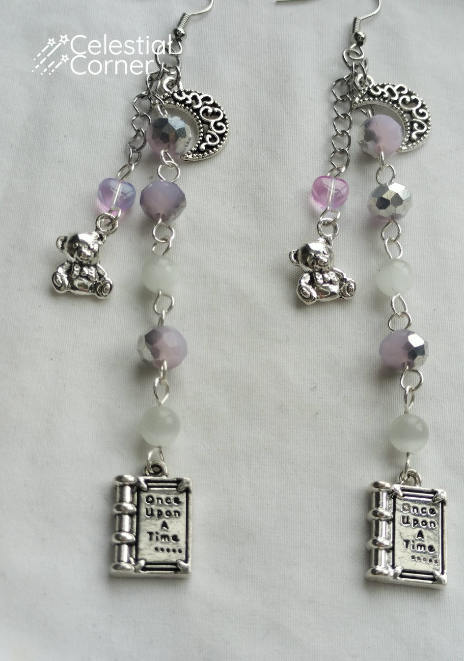 Purple Bear Fairytale Earrings