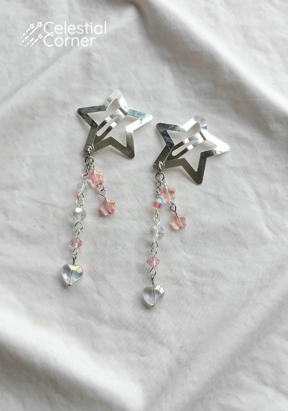Pink Star Hairclips