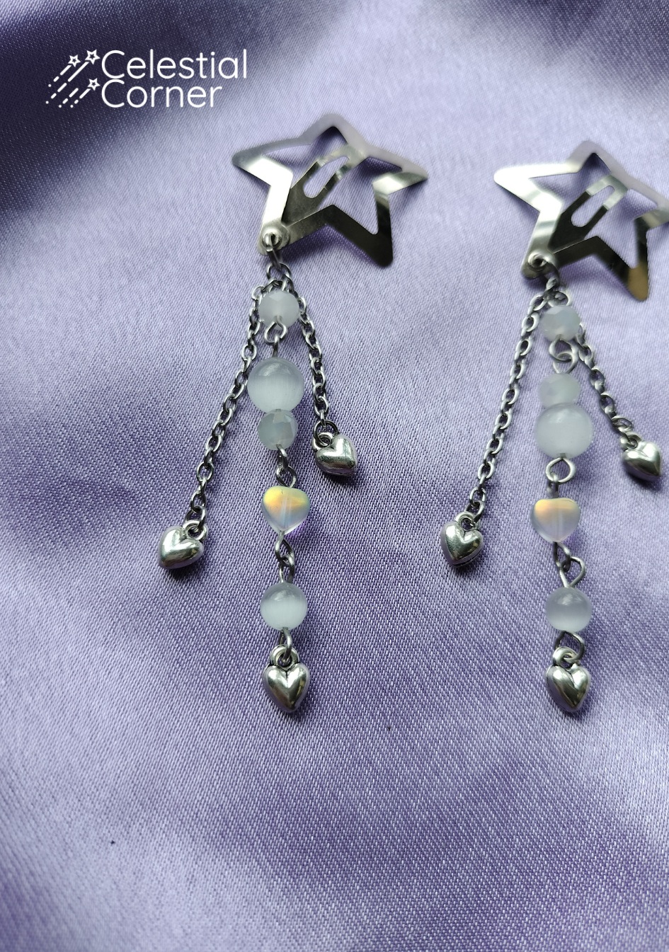 Catseye Hearts Hairclips