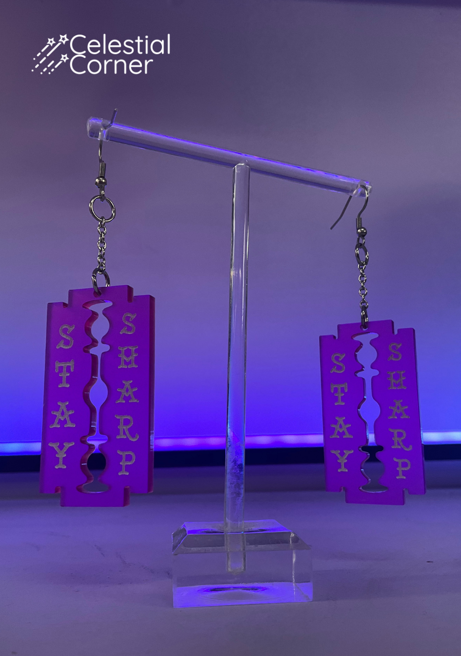 Stay Sharp Razorblade Earrings