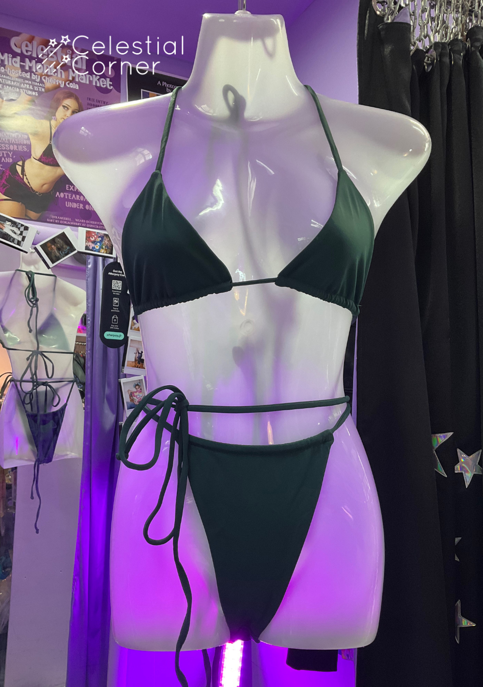 Ibiza Bikini Top Matte Forrest Green