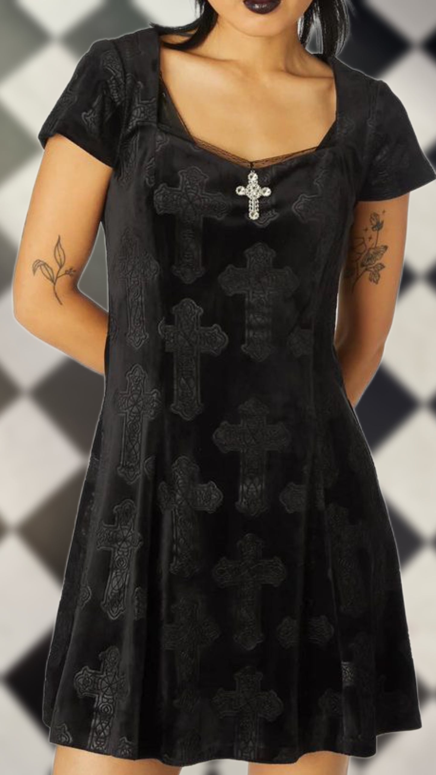 Stretch Velour Dress