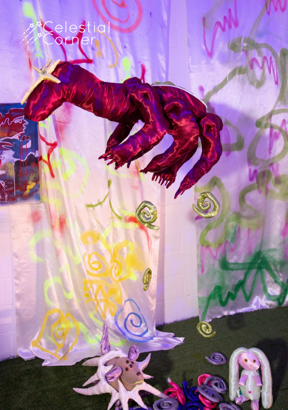 Solarpunk Dragon Soft Sculpture