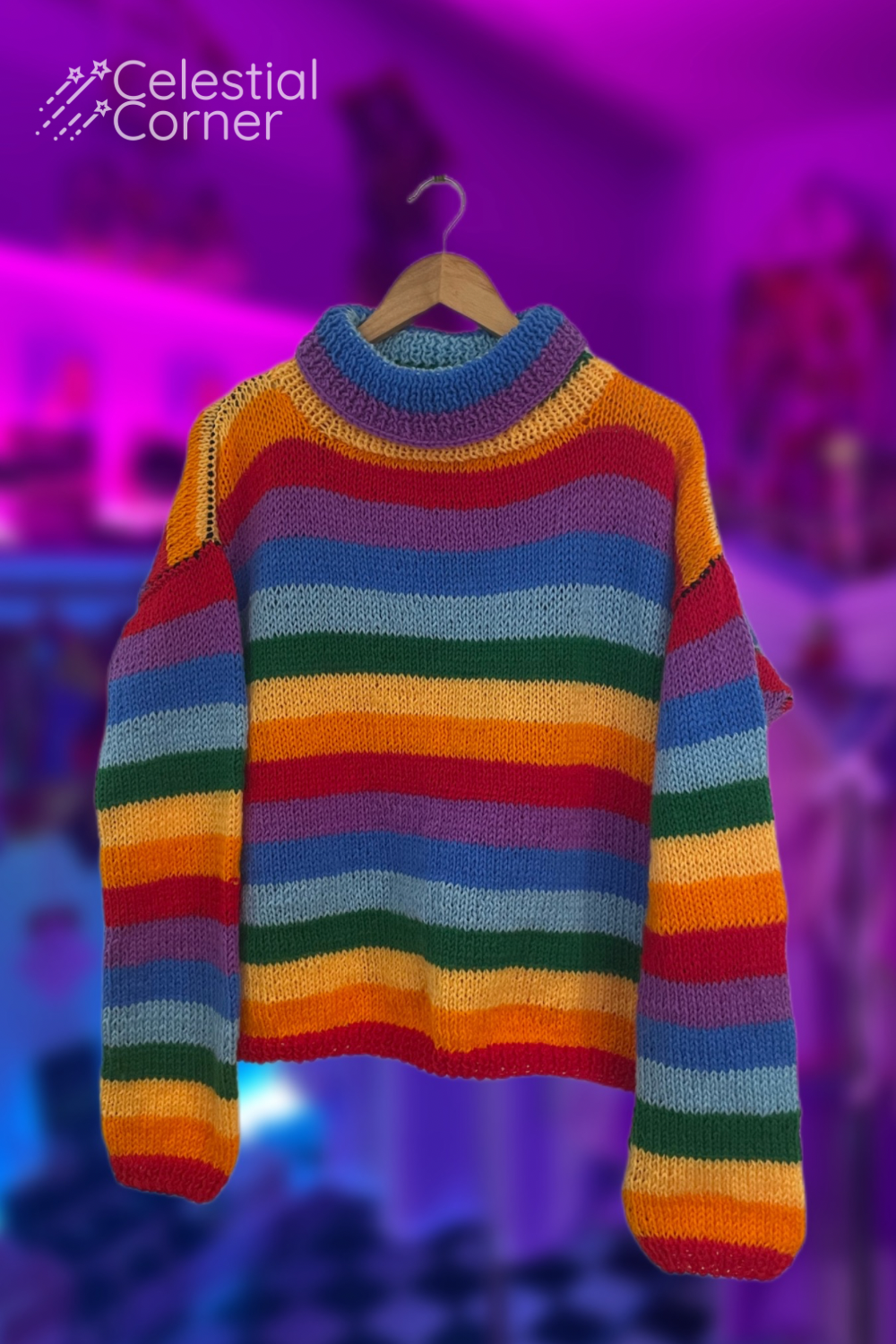 Rainbow Knit Sweater
