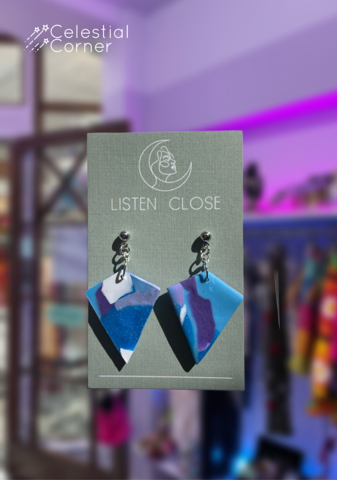 Purple Dangle Earrings