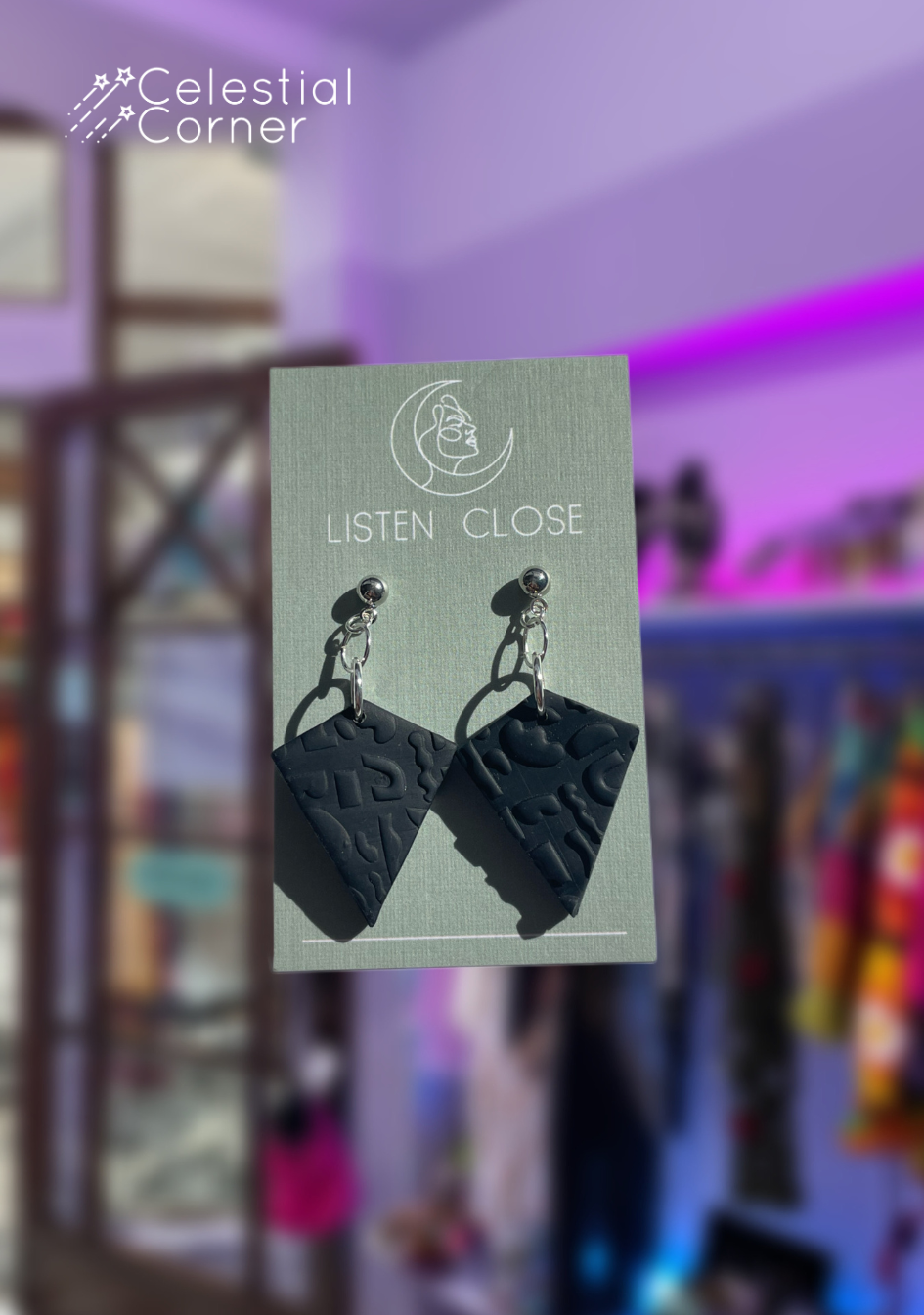 Black Dangle Earrings