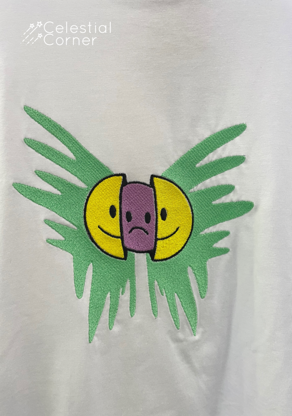 Putting on a Face Embroidered T