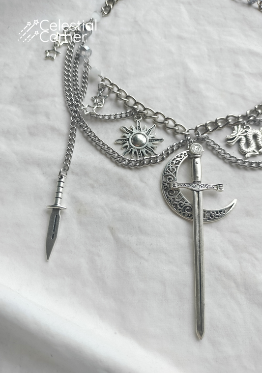 Silver Fantasy Clutter Necklace