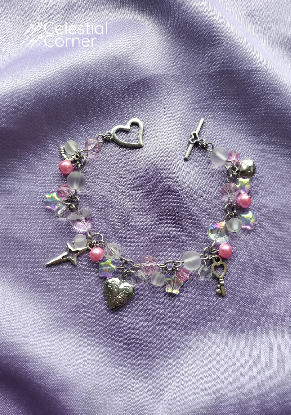 Hot Pink Locket Bracelet