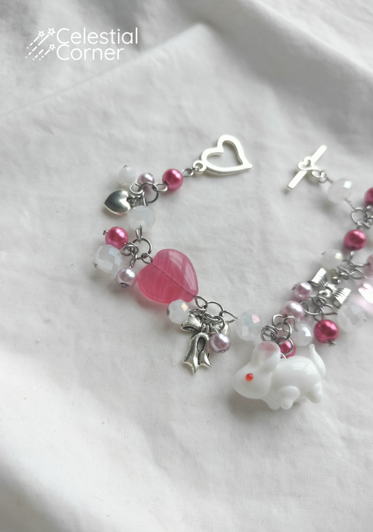Coquette Pink Bunny Bracelet