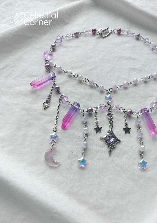 Purple Celestial Sparkle Necklace