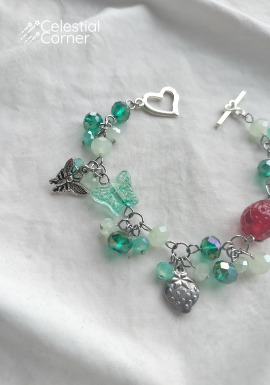 Green Strawberry Fairy Bracelet