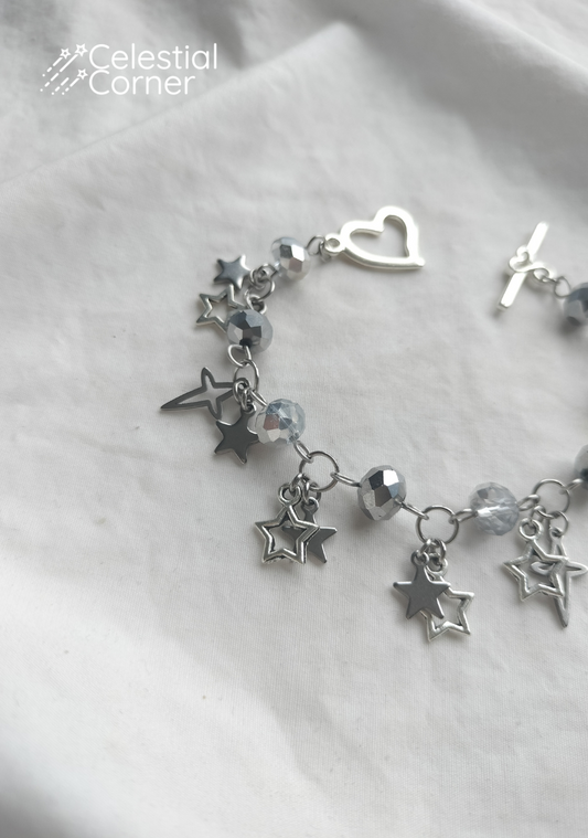 Silver Sparkle Star Clutter Bracelet