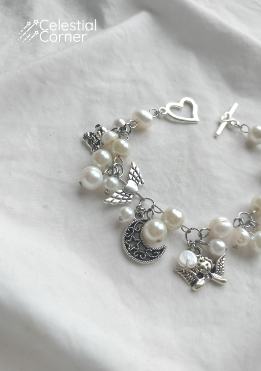 Pearl Angel Cluster Bracelet