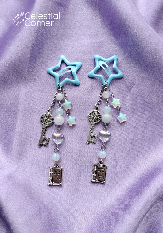 Blue Fairytale Star Hairclips