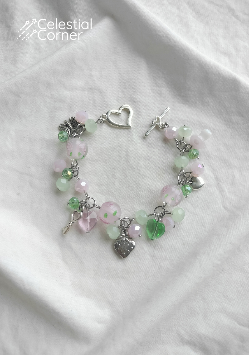 Pink Garden Fairy Clutter Bracelet