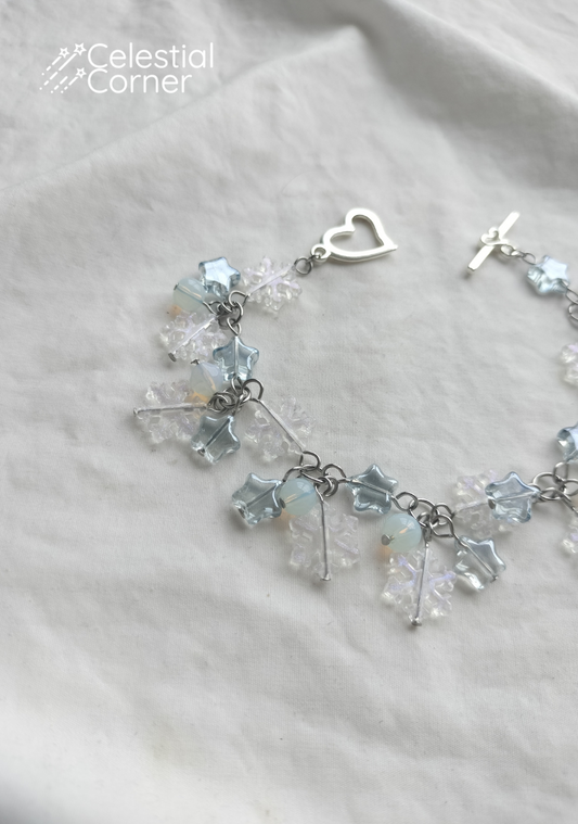 Opalite Winter Snowflake Bracelet