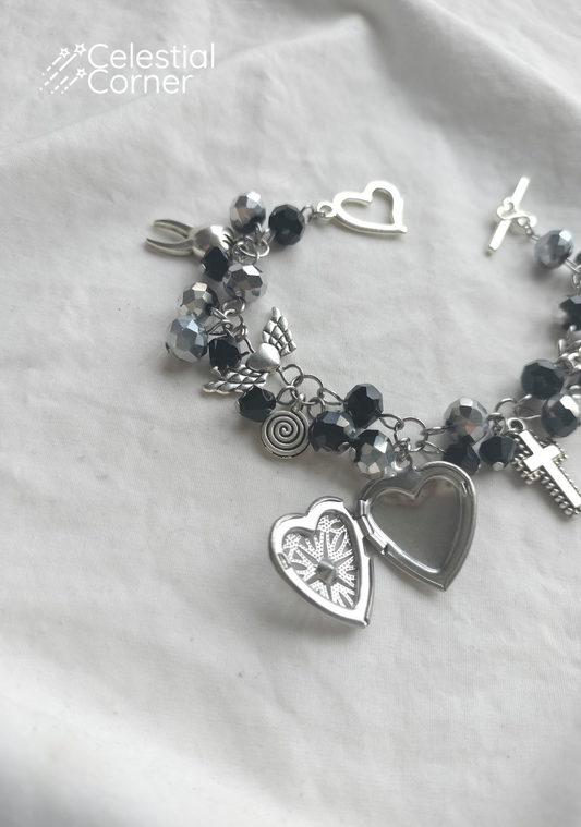 Gothic Locket Clutter Bracelet