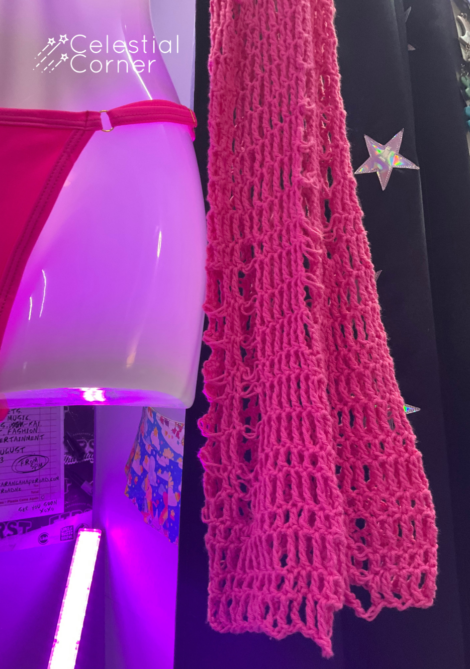 Acidic Crochet Shrug Pink