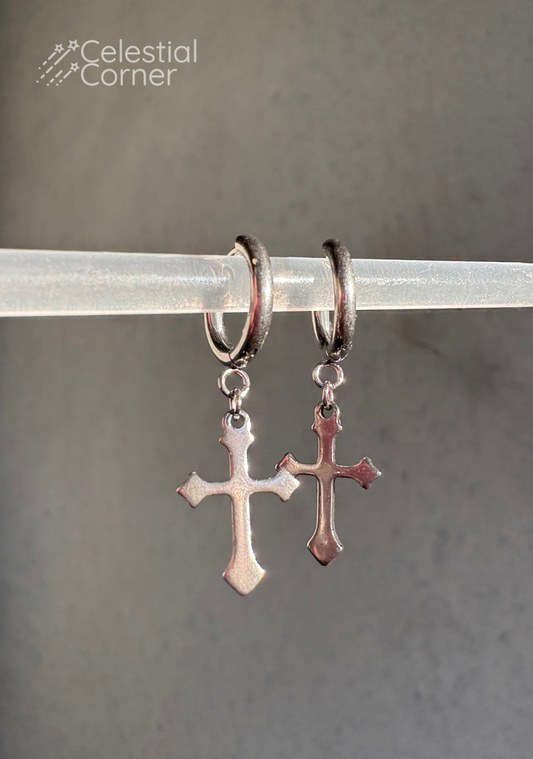 Mini Gothic Cross Huggies