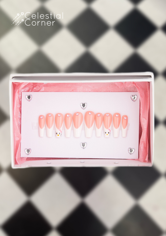 Hello Kitty French Coffin Nail Set (S)