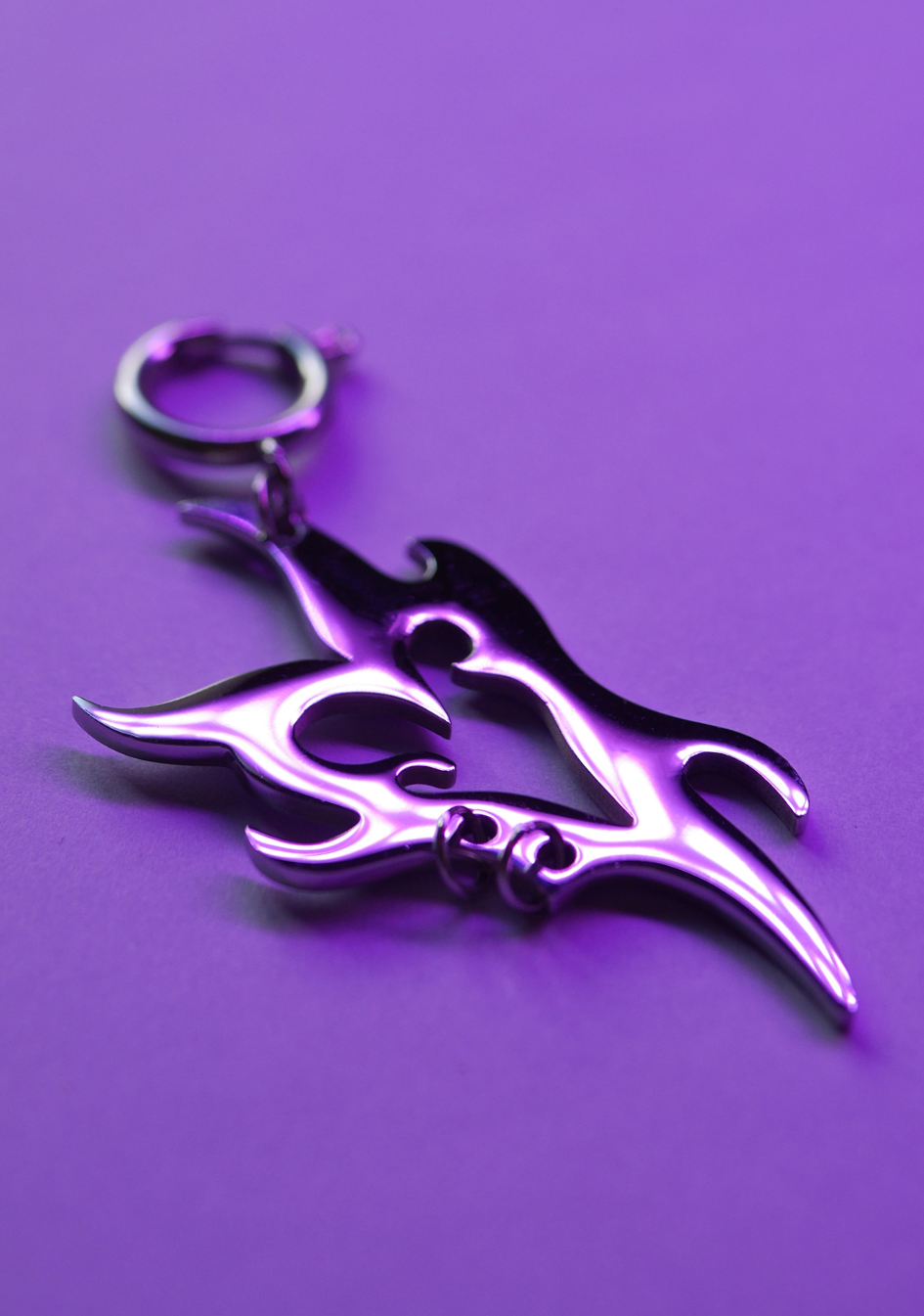 Gothic Heart Charm | Stainless Steel