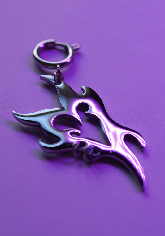 Gothic Heart Charm | Stainless Steel