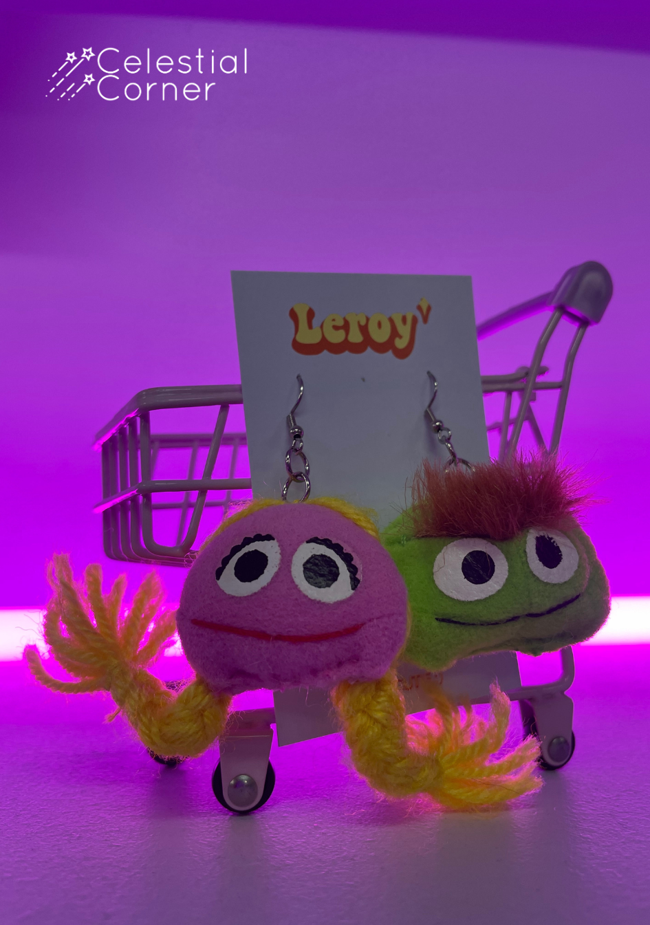 Betty Lou & Oscar the Grouch Earrings