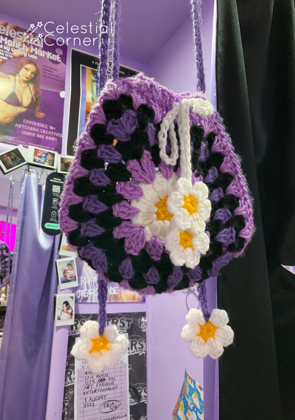 Crochet Flower Backpack