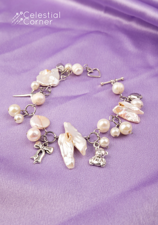 Freshwater Pearl Charm Bracelet