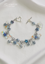 Load image into Gallery viewer, Blue Starburst Charm Bracelet
