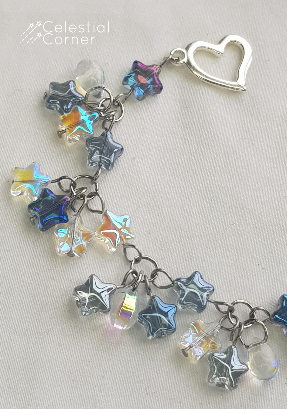 Blue Starburst Charm Bracelet