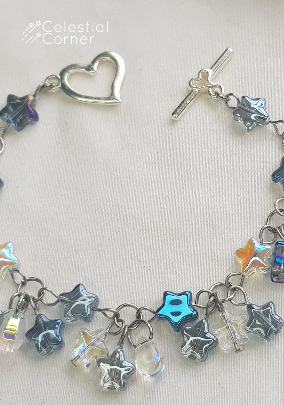 Blue Starburst Charm Bracelet