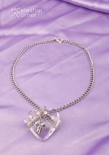 Load image into Gallery viewer, Glass Heart Chain Necklace
