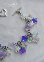 Load image into Gallery viewer, Purple Starburst Charm Bracelet
