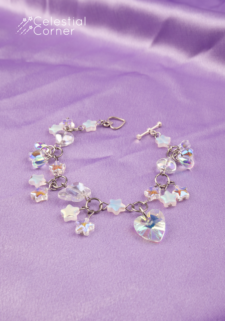 Stars and Hearts Charm Bracelet