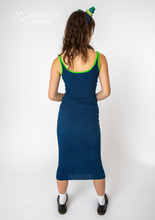 Load image into Gallery viewer, Foxglove Dress Navy &amp; Green
