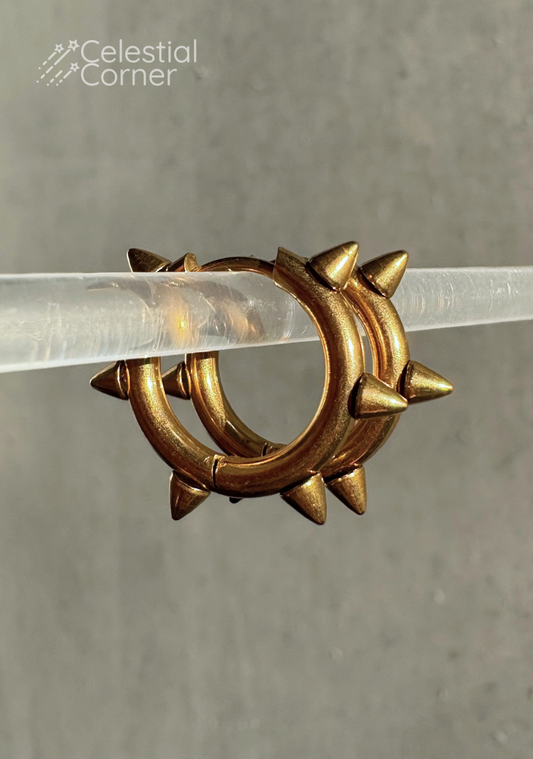 Gold Thorn Hoops