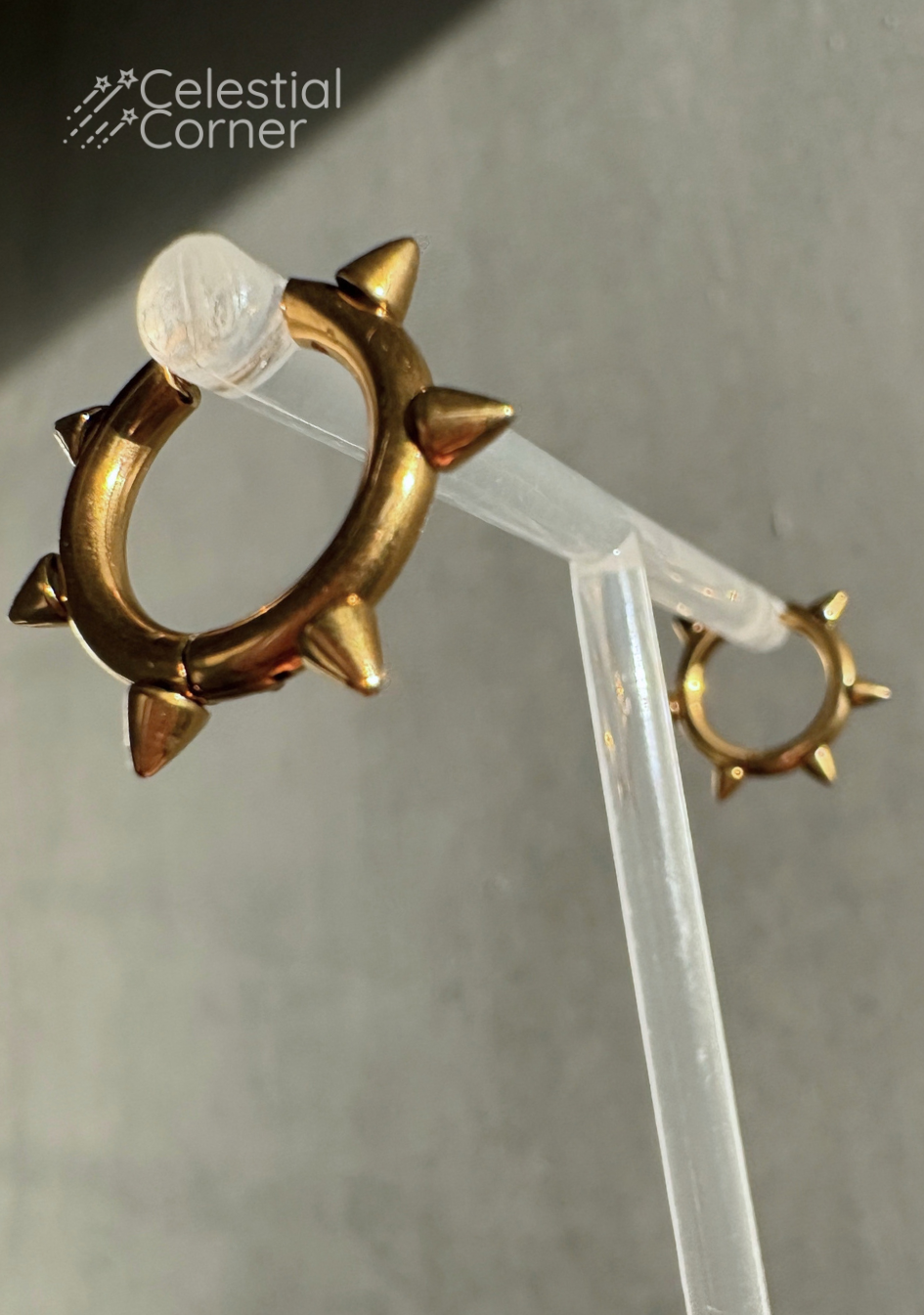 Gold Thorn Hoops