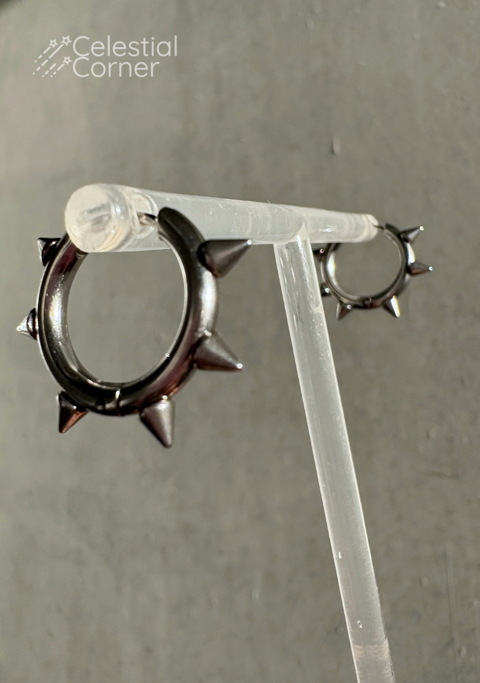 Silver Thorn Hoops
