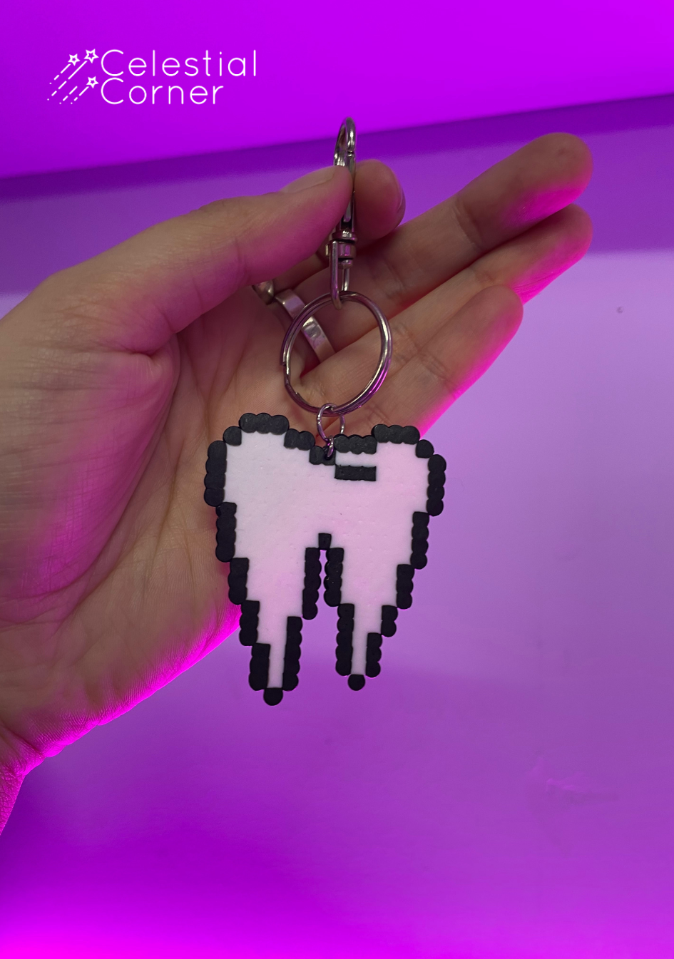 Pearler Keychain Tooth