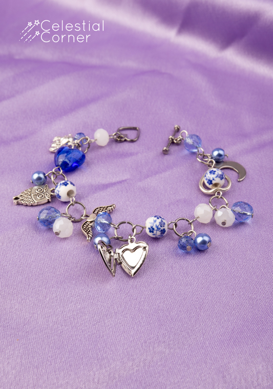 Fine China Locket Charm Bracelet