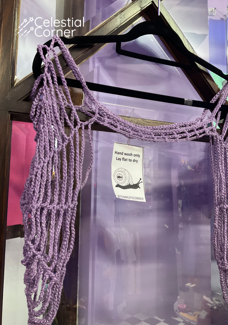 Purple Spider Web Crochet Sleeves