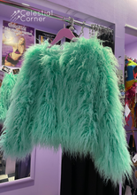 Load image into Gallery viewer, Pastel Green Fluffy Jacket
