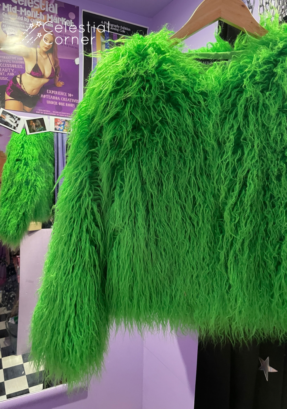 Grinch Green Fluffy Jacket